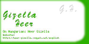 gizella heer business card